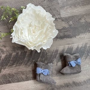 ☃️Grey & Blue Infant UGG Moccasins